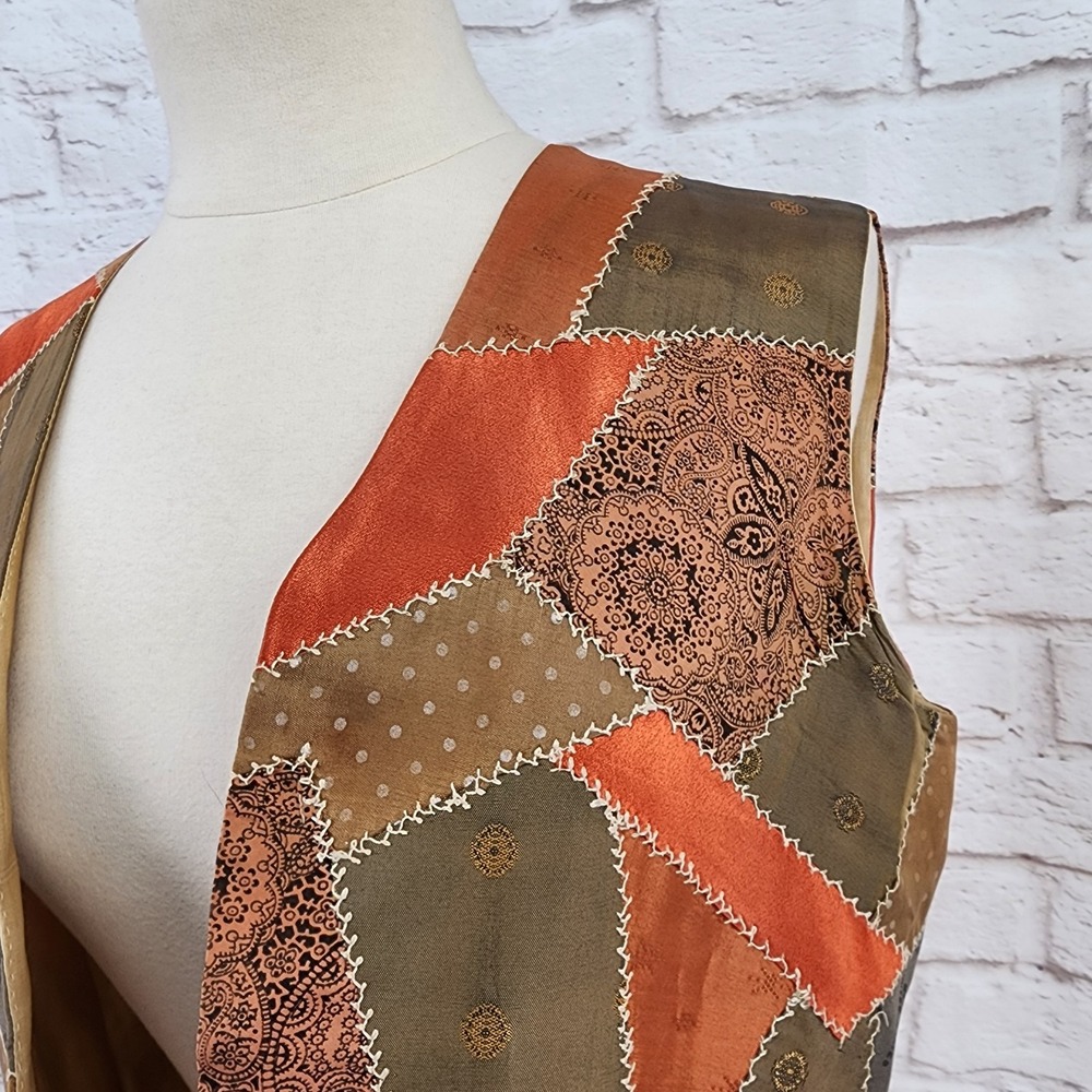 Patchwork Vest In Multicolor By Unknown Brand - image 3